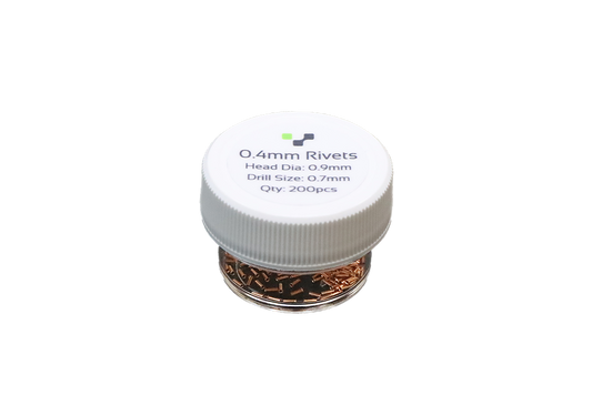 Copper Rivets 0.4mm  - 200 Pack