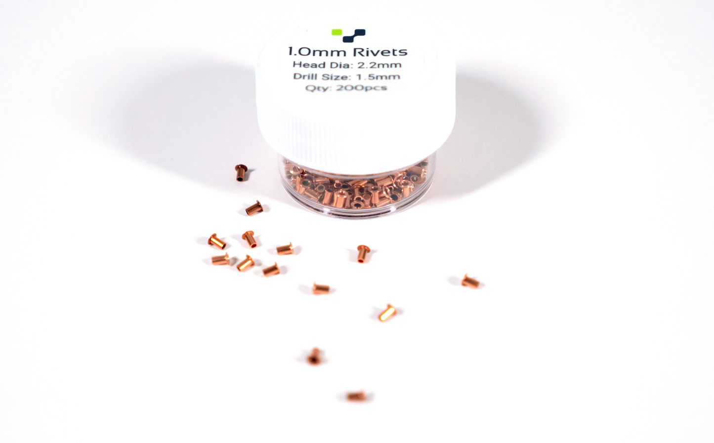 Copper Rivets 1.0mm - 200 Pack